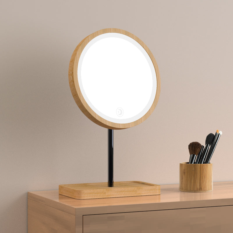 Wooden LED Vanity Mirror