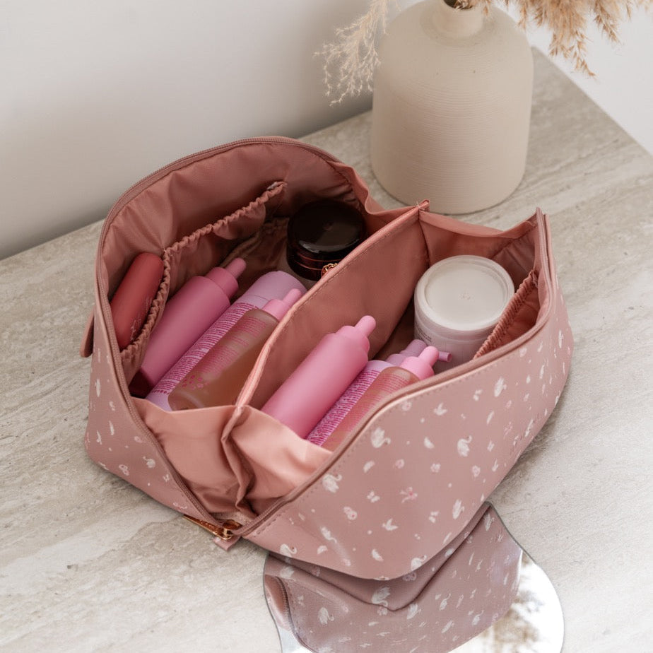 Medium Flat Lay Makeup Bag with Print