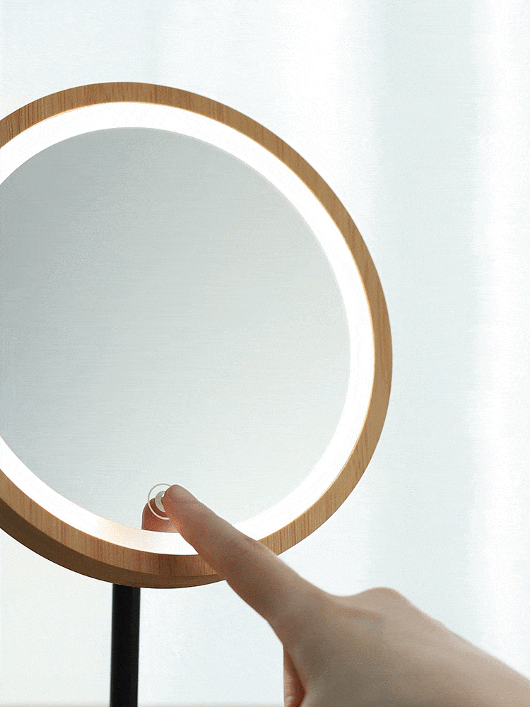 Wooden LED Vanity Mirror