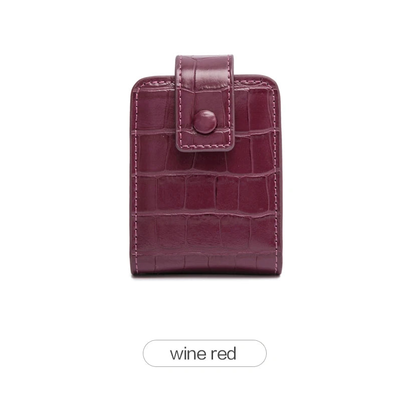 Mini lipstick case, wine red
