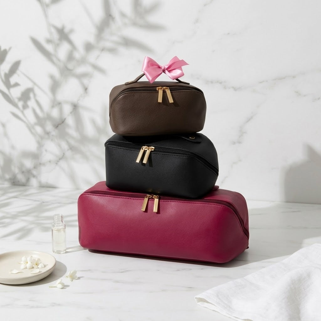 Flat Makeup Bag Set of 3 by boa