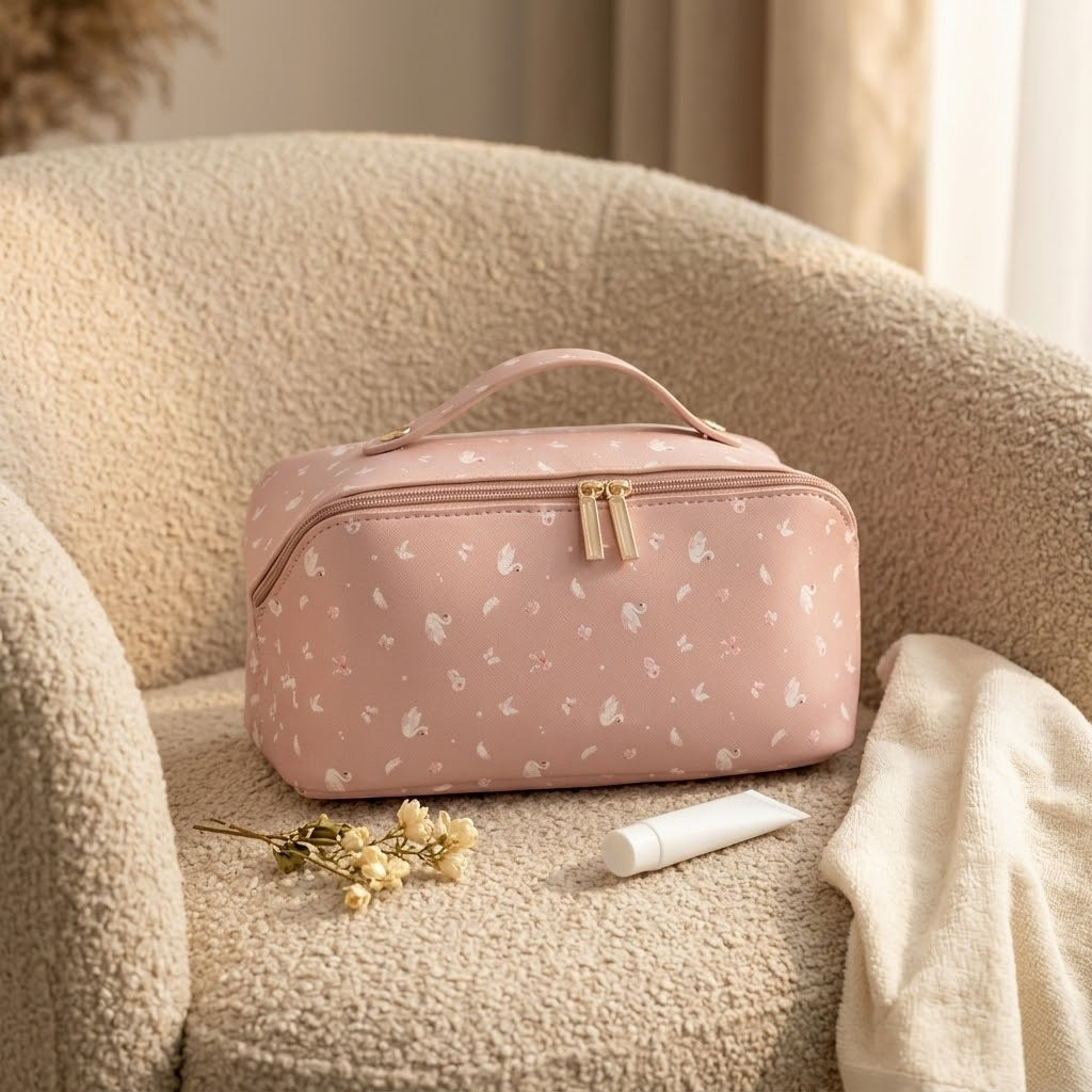 Medium Flat Lay Makeup Bag with Print by boa