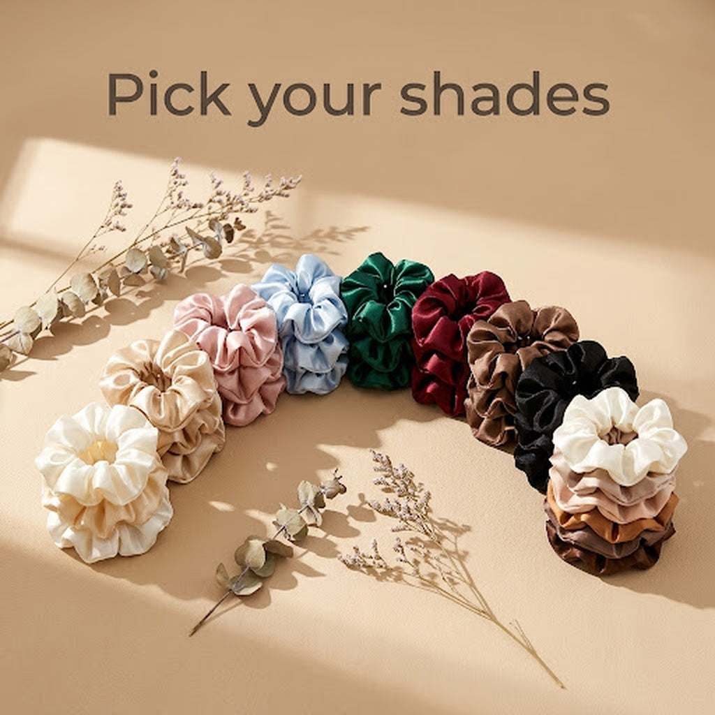 Satin scrunchies in all colors