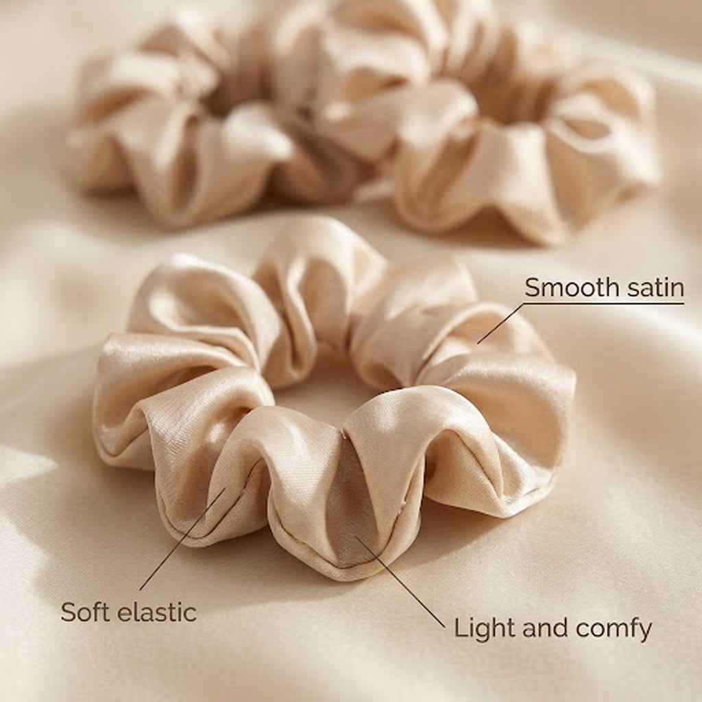 Smooth satin and soft elastic close-up